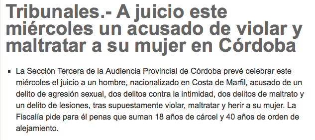 Córdoba, escuchas ilegales, violencia de género y violación